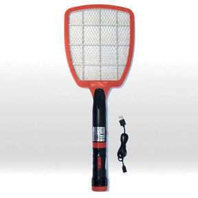 Elektryczna packa na muchy Fly Shock z możliwością ładowania z latarką 5xLED