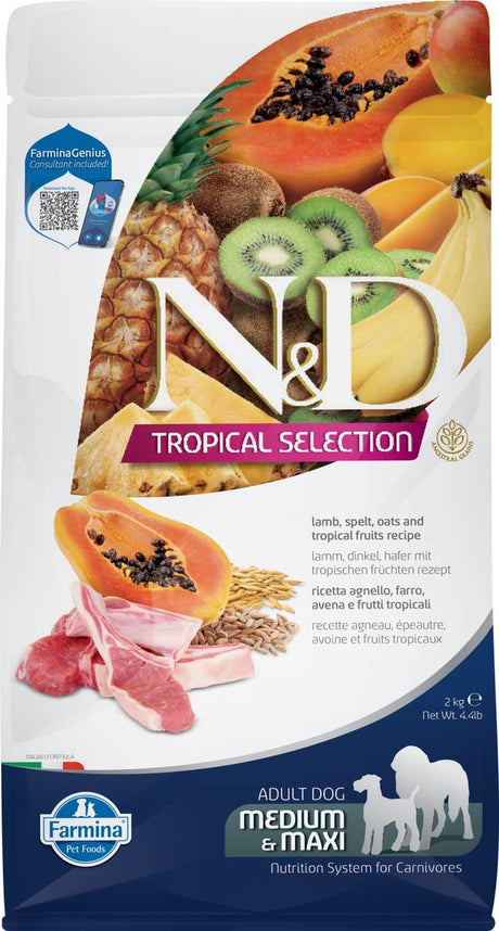 Farmina n d dog Tropical Selection jagnięcina dorosła med maxi 2 kg