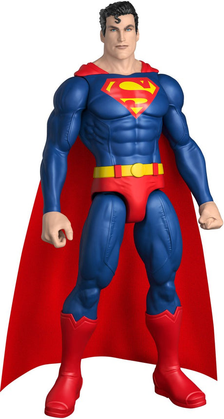 Figurka Mattel DC Superman 30 cm - w klasycznym czerwono-niebieskim super garniturze z materiałową peleryną i 7 punktami artykulacji