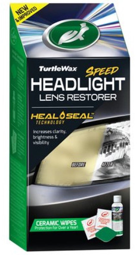 Zestaw reflektorów Turtle Wax Speed - zestaw naprawczy reflektorów - regeneruje reflektory i tylne światła - działa o 35% szybciej i daje lepsze rezultaty - pełny pakiet