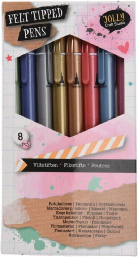Flamastry Jolly Craft Studio metaliczne, 8 szt.
