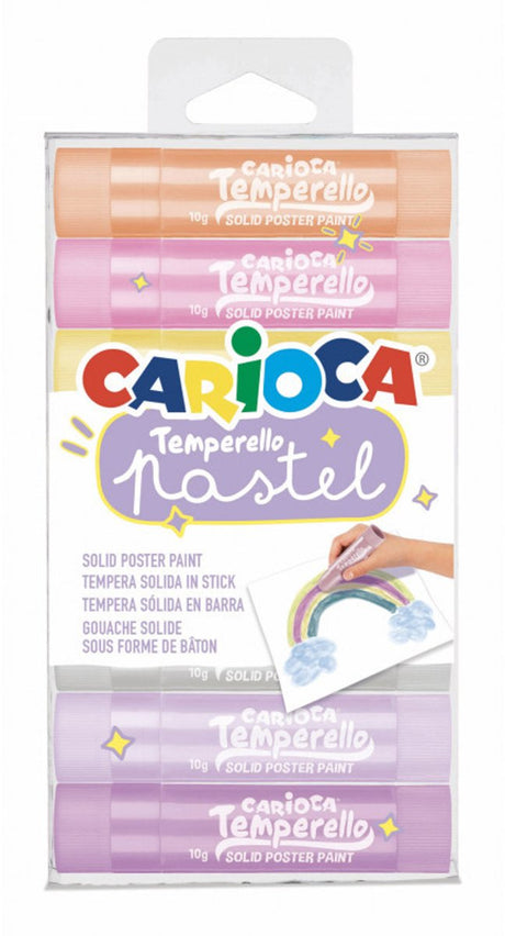 Carioca temperello pastel 8 wałków malarskich w przezroczystym pudełku