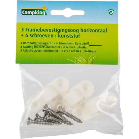 Torba Umefa z 3 ramkami i oczkiem montażowym w kolorze białym, plastikowa + 6 śrub w poziomie