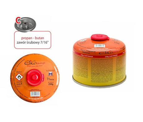 Elico gaspatroon 230g 7 16 campinggas schroefventiel