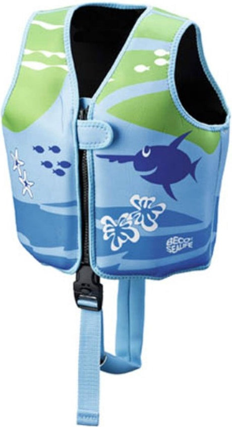 Kamizelka ratunkowa dziecięca Beco-sealife® - kamizelka pływająca dla dzieci od 18-30 kg - rozmiar m - niebiesko-zielona