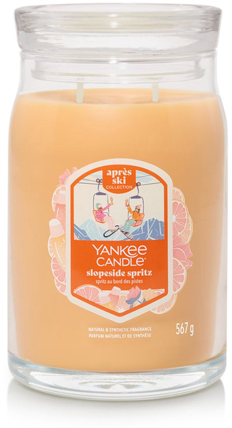Yankee Candle - świeca zapachowa stokowa spritz w dużym słoiczku - 90 godzin palenia - dwa knoty