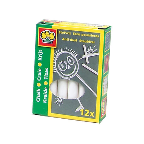 Ses kreda tablicowa biała ã˜10mm opakowanie 12 sztuk