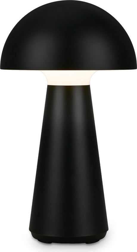 Briloner - fungo - Lampa stołowa LED na baterię, płynnie przyciemniana, dotykowa, lampa mobilna, lampa stołowa LED zewnętrzna, lampa stołowa LED bezprzewodowa, czarny mat