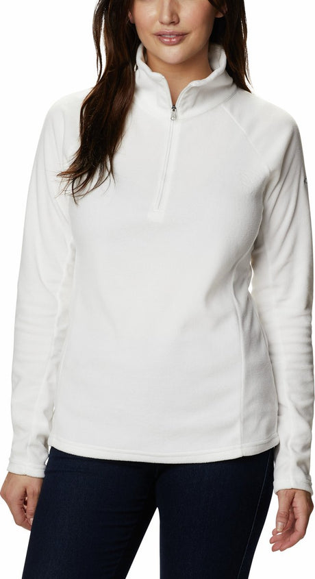 Columbia glacial™ iv 1 2-zapinany sweter polarowy - sweter polarowy z zamkiem do połowy - sweter outdoorowy damski - biały - rozmiar l