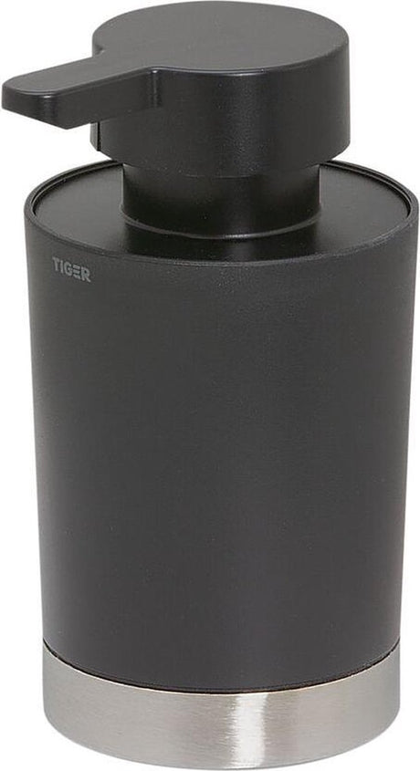 Tiger tune - dozownik mydła 180 ml - wolnostojący - szczotkowana czarna stal nierdzewna