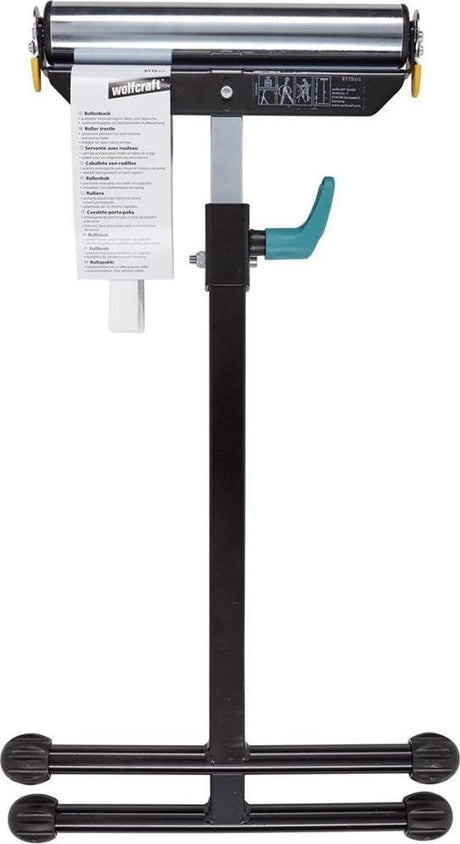 Wolfcraft - składany kozioł piłowy - kozioł - podstawa piły poprzecznej - 50 kg 63-100 cm - uniwersalny stojak rolkowy - 10 lat gwarancji - 6102300