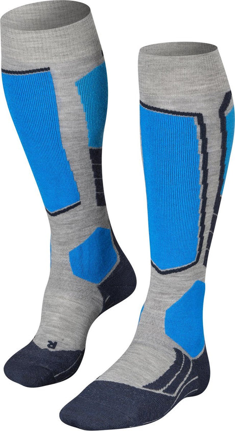 Falke sk2 warm dik wol functioneel materiaal skisokken heren grijs - maat 46-48