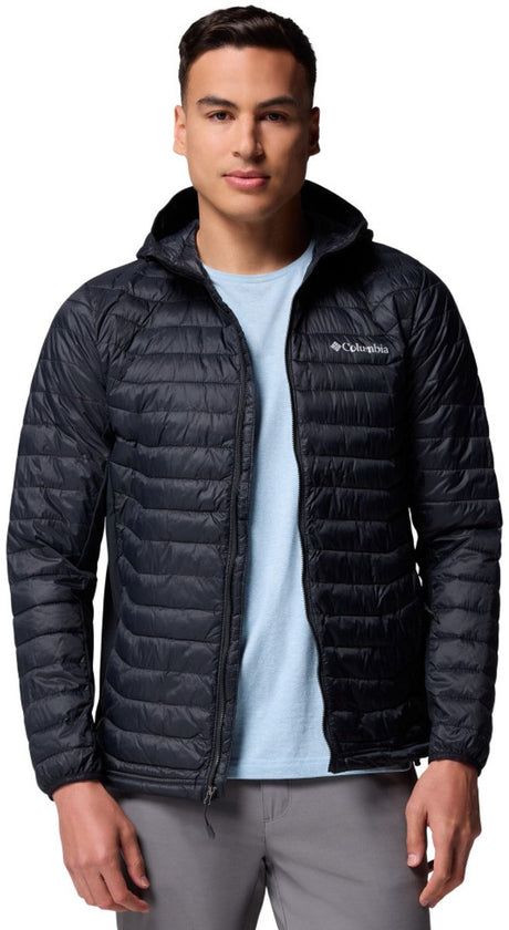 Męska kurtka outdoorowa Columbia Powder Pass™ Hybrid z kapturem - czarna