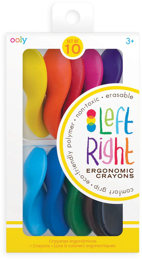 Ooly - lewa-prawa - ergonomiczne kredki - 10 kolorów