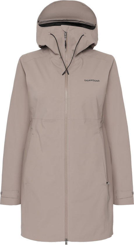 Damska kurtka outdoorowa Didriksons bea wns parka 6 - popielaty brąz