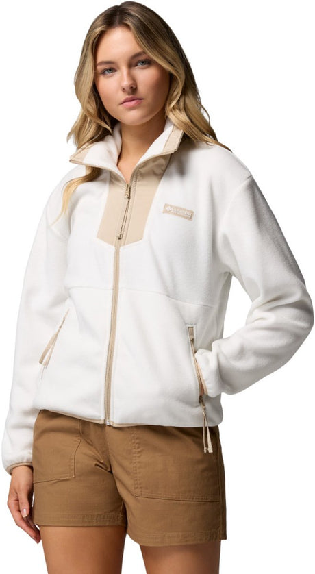 Damski sweter outdoorowy z polaru Columbia Sequoia Grove™ i zamkiem błyskawicznym na całej długości - sól morska, starożytna skamielina