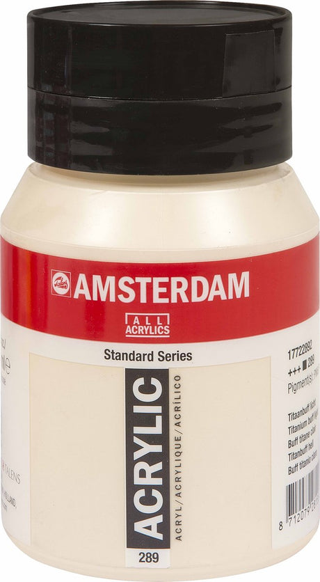 Amsterdam Standard Series farba akrylowa w pojemniku 500 ml Titan Buff Light 289