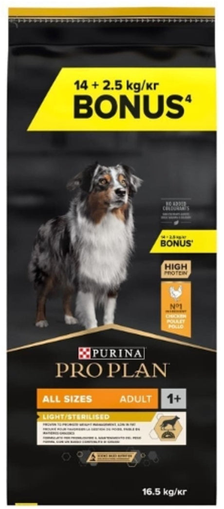 Pro plan proplan lekko sterylizowany - krokiety z indyka - dla dorosłych psów - 14 + 2,5 kg