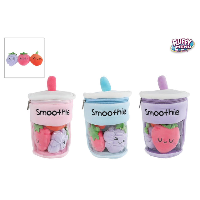 Puszyste menu pluszowe smoothie z 3 kawałkami owoców 25cm 3 różne