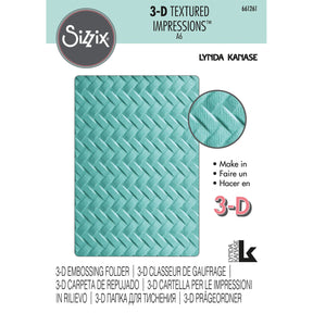 Sizzix • Tkany folder z wytłoczonymi wyciskami 3D
