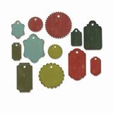 Sizzix • Zestaw wykrojników Tim Holtz Thinlits, zawieszki na prezenty 12szt