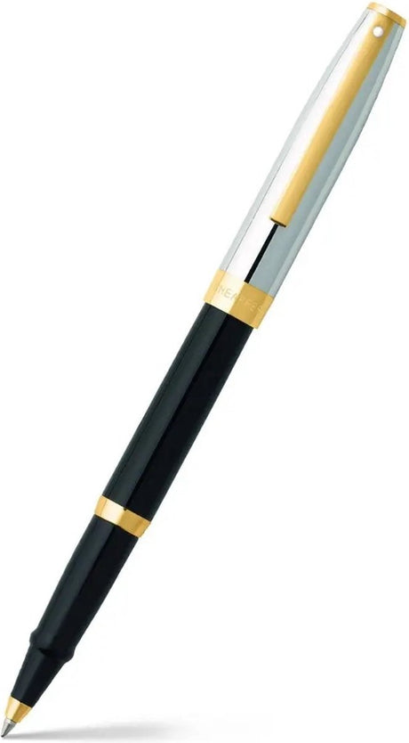Piłeczka kulkowa Sheaffer - sagaris - błyszcząca czerń z chromem i złotem - stalówka m - kolor pisania czarny