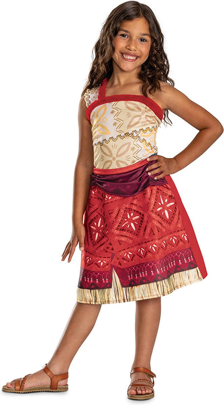 Przebranie Disneya - Moana 2, kostium Moana Vaiana Classic, rozmiar m (7-8 lat), dziewczęta