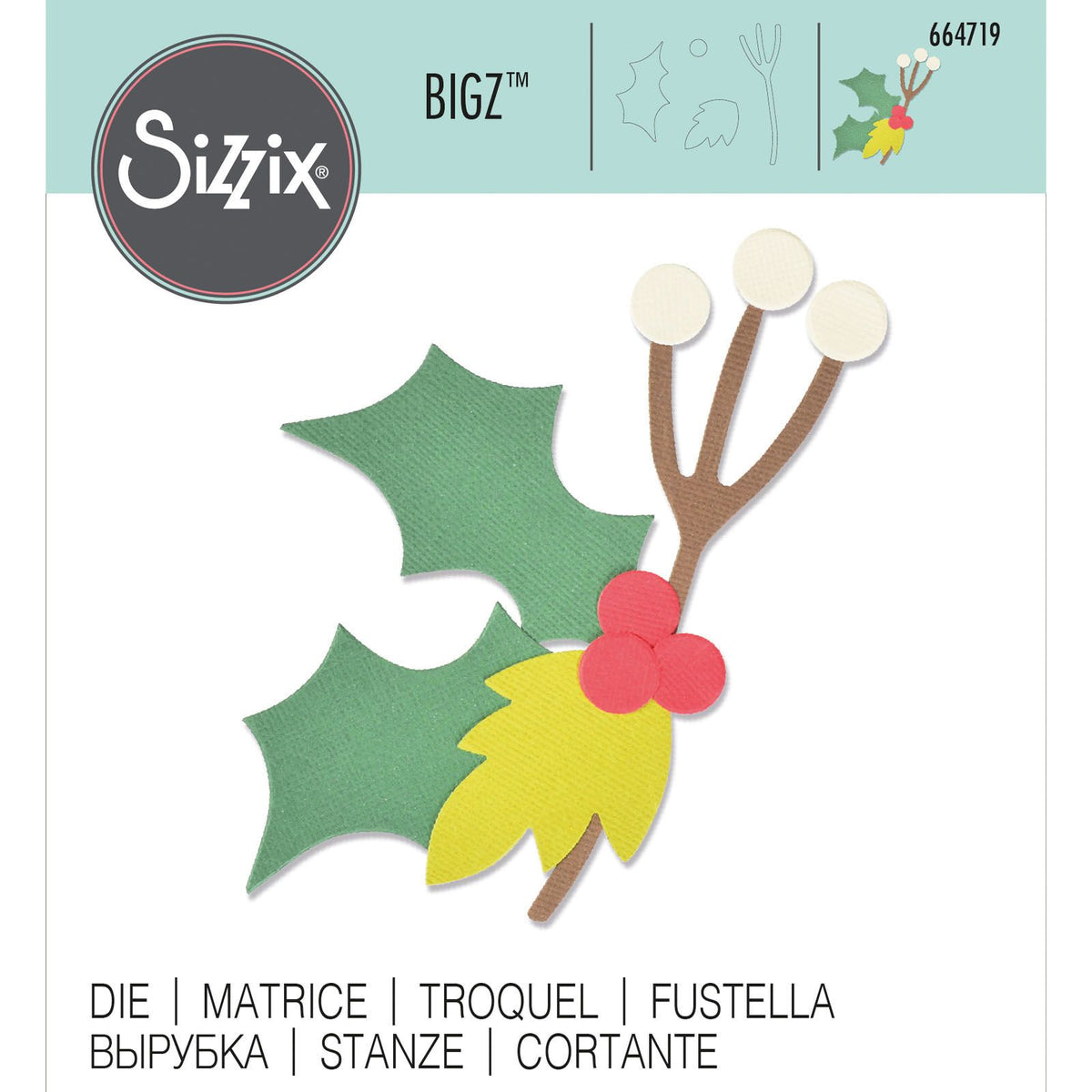Sizzix • bigz die świąteczna natura