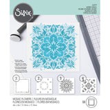 Sizzix • Szablony warstwowe mozaika kwiatowa 4 sztuki