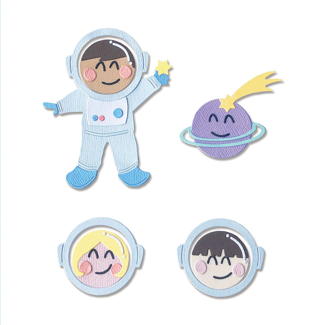 Sizzix • cienkie elementy ustawiające astronautę