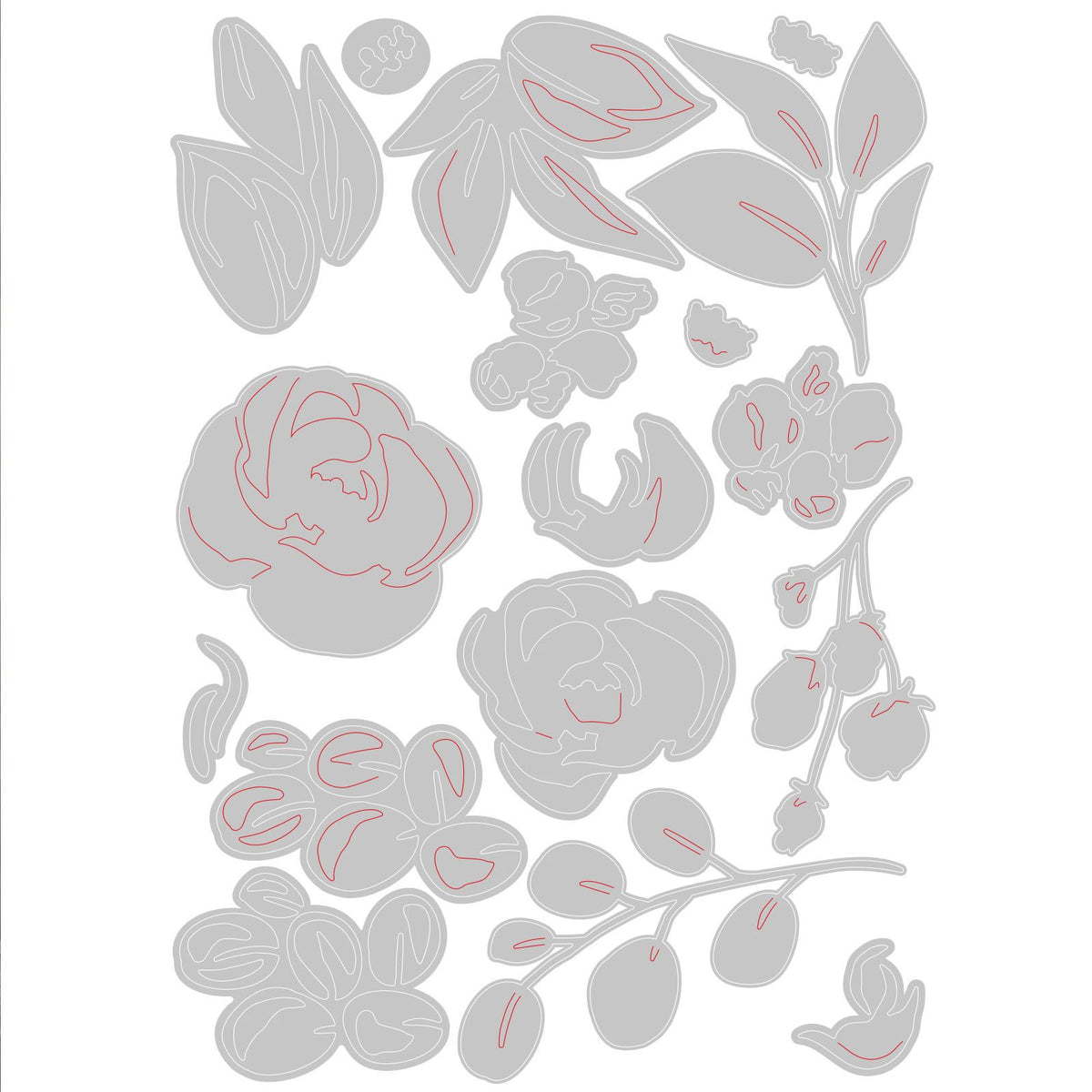 Sizzix • Zestaw wykrojników Tim Holtz Thinlits Bloom Colorize 17szt