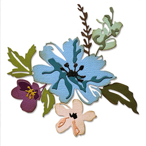 Sizzix • Tim Holtz Thinlits Zestaw wykrojników Brushstroke Flowers #2 8szt