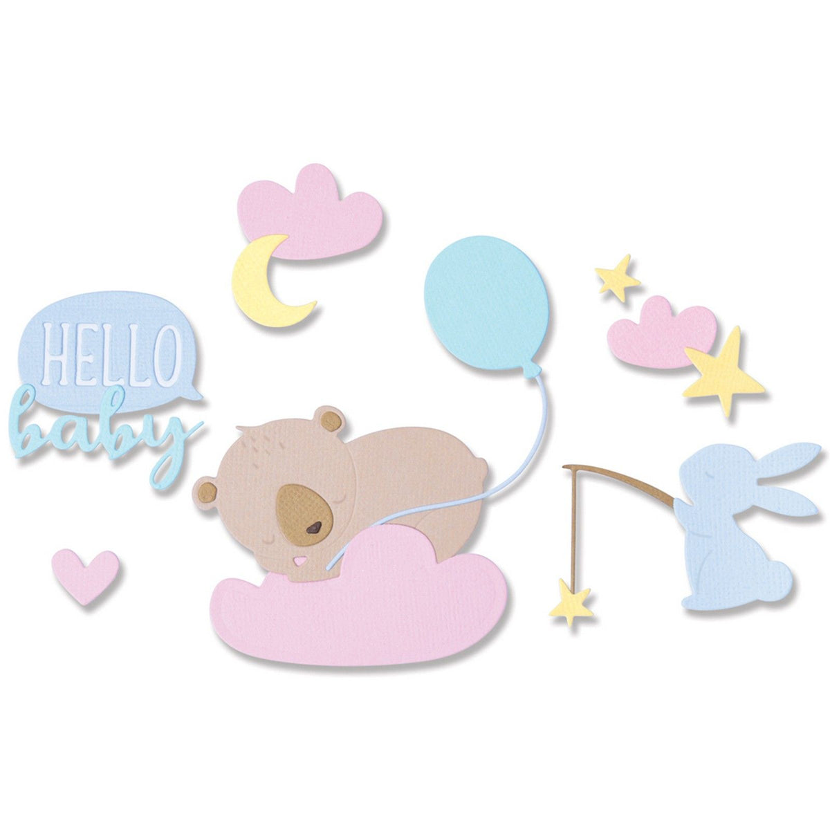 Sizzix • Zestaw cienkich matryc Witaj, kochanie