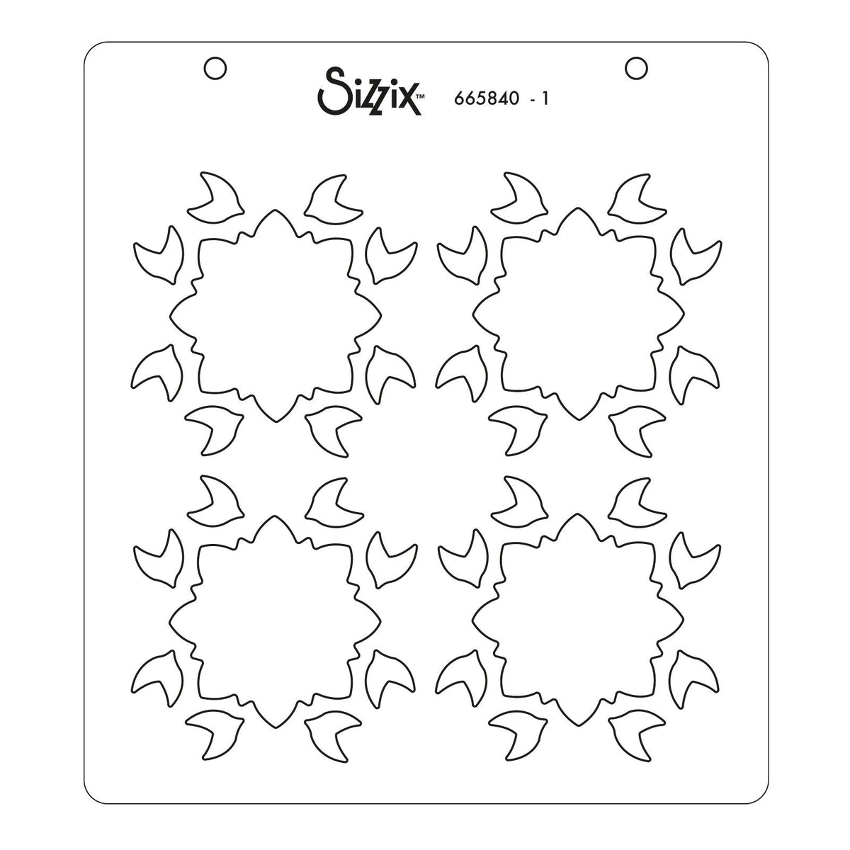 Sizzix • Szablony warstwowe z geotłem 4 sztuki