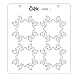 Sizzix • Szablony warstwowe z geotłem 4 sztuki