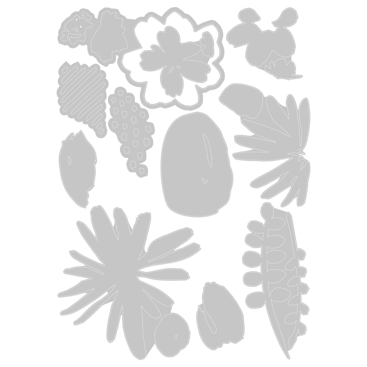 Sizzix • Tim Holtz Thinlits zestaw wykrojników nowoczesna florystyka 11szt