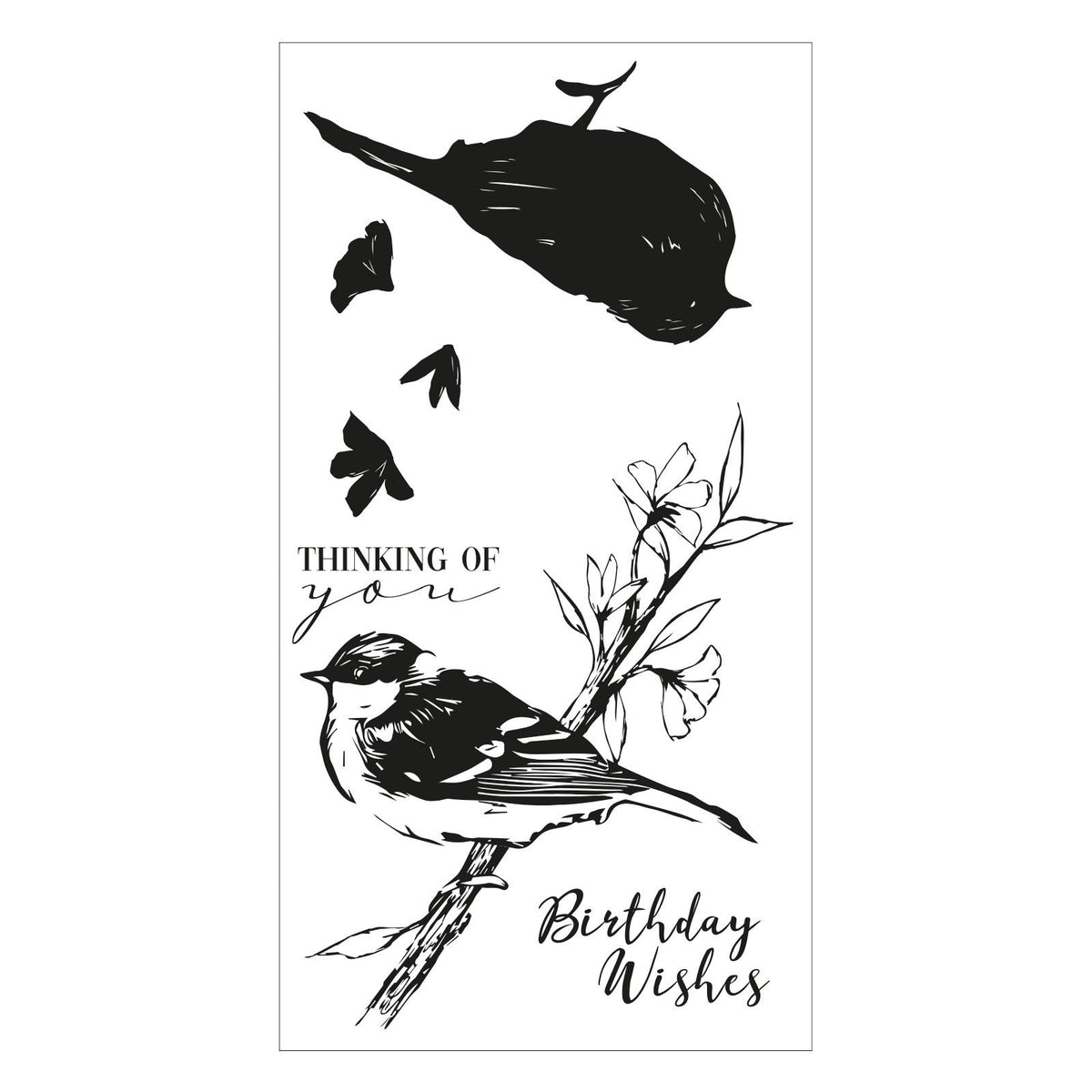 Sizzix • Stemple warstwowe bezbarwne Summer Bird 4 sztuki