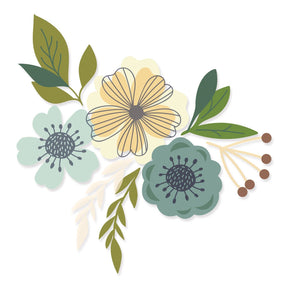 Sizzix • warstwowe, przezroczyste stemple z kwiatami