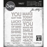 Sizzix • Zestaw wykrojników Tim Holtz Thinlits pogrubiony tekst #2 7szt