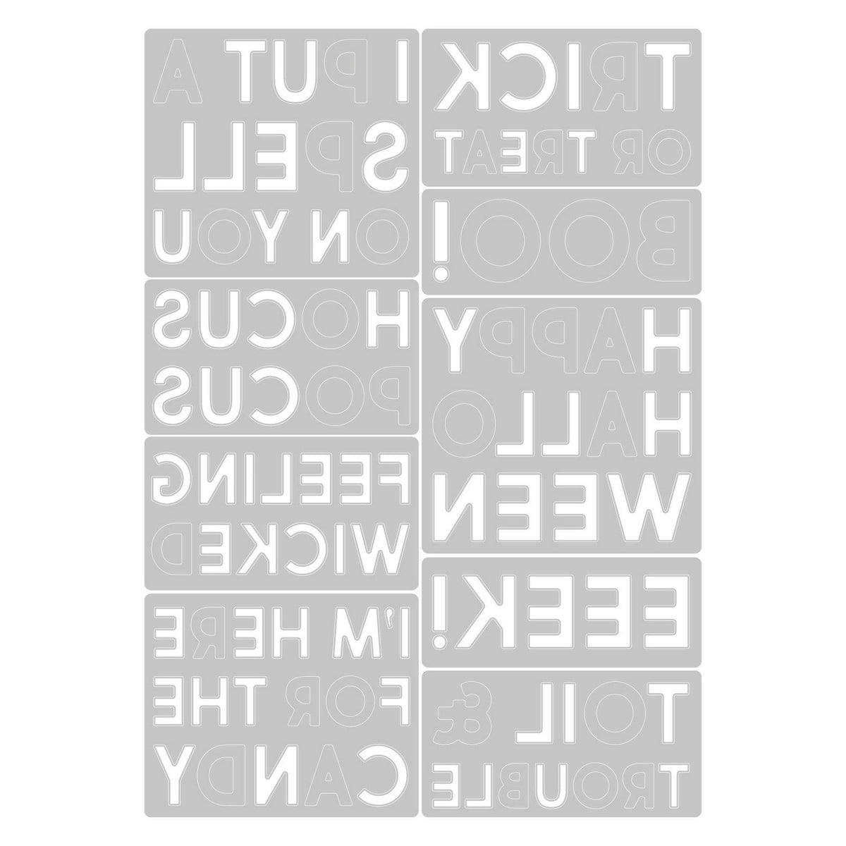 Sizzix • Tim Holtz Thinlits pogrubiony tekst Halloween