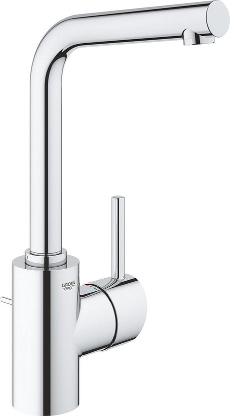 Bateria umywalkowa Grohe Concetto L - woda bez ołowiu i niklu - wysoka wylewka - z odpływem typu Click - chrom - 23851003
