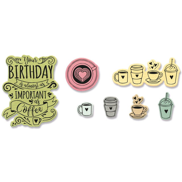 Sizzix • Framelits zestaw stempli kawiarnianych 10 sztuk