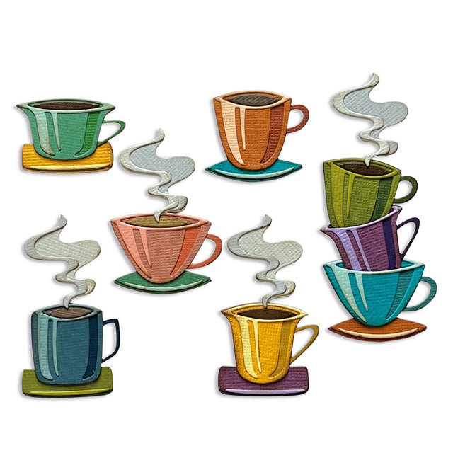Sizzix • Zestaw wykrojników Tim Holtz Thinlits Café 28szt