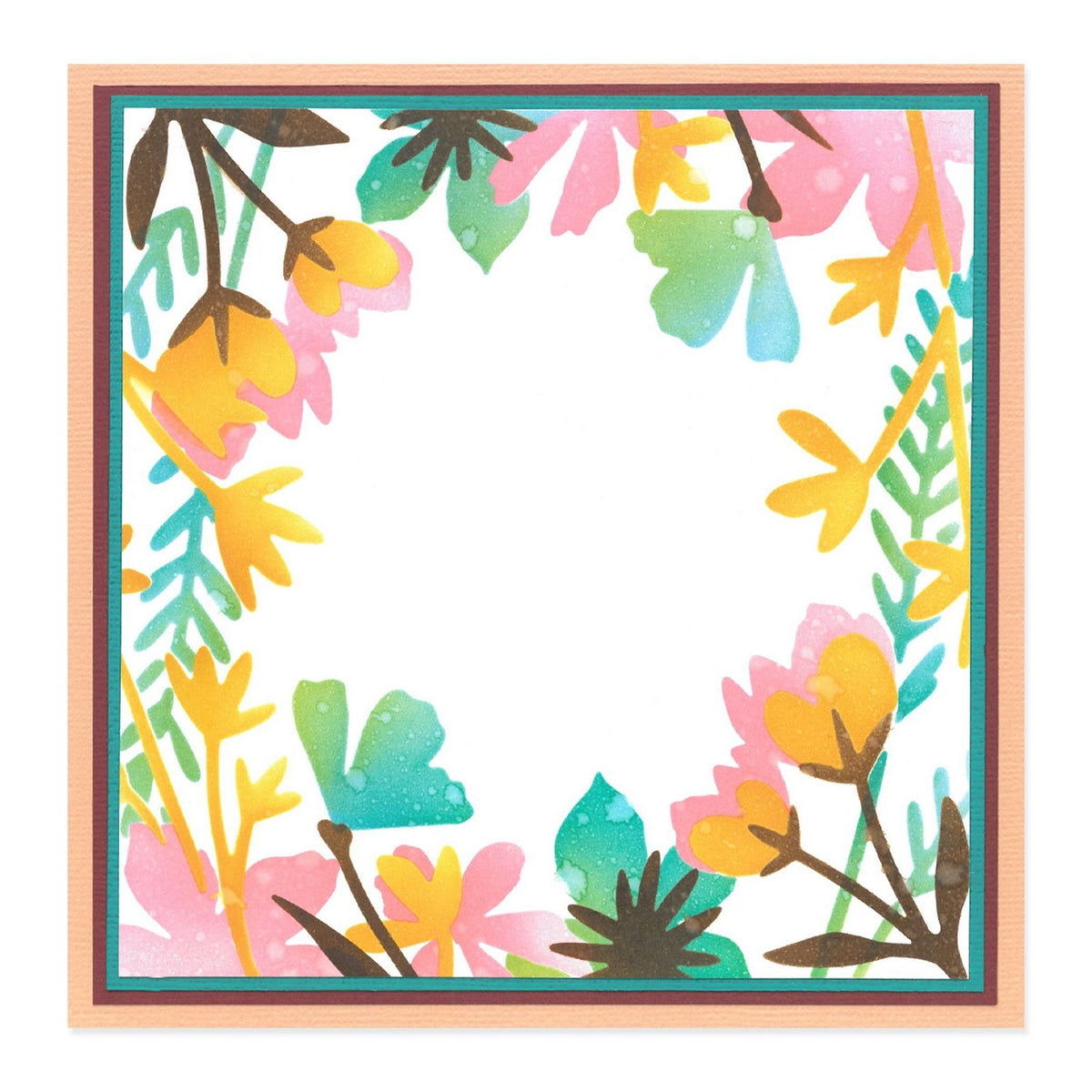 Sizzix • Szablony warstwowe obramowanie botaniczne 4szt