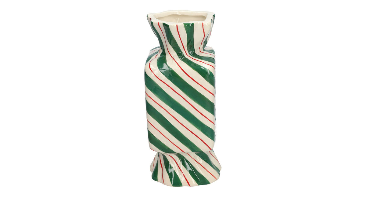 Vase candy 9x9x20 green