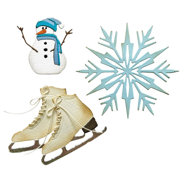 Sizzix • Tim Holtz Thinlits zestaw wykrojników Vault Winter życzy 10szt