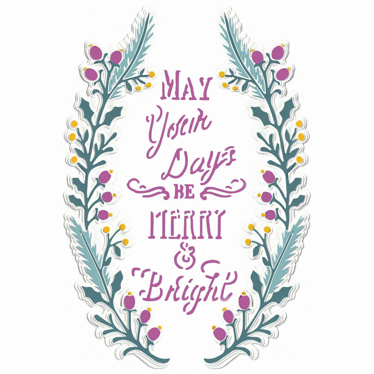 Sizzix • Tłoczenie z teksturą 3D, folder Merry Bright