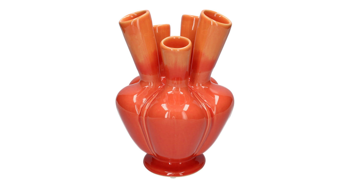 Vase talia d15.5xh21cm orange cherry