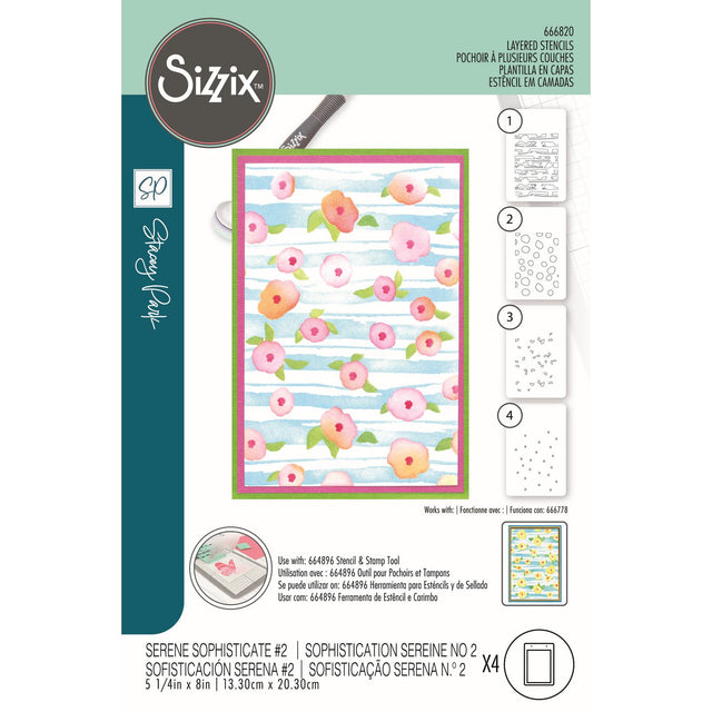 Sizzix • szablon Serene Sophisticate nr 2 4szt