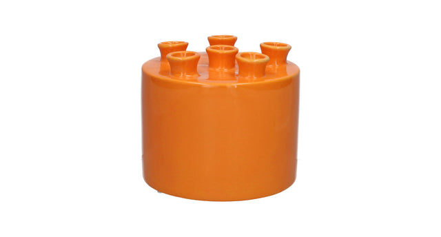 Vase tulia d17xh14.3cm orange